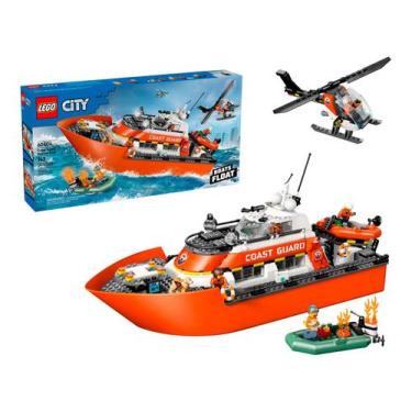 Imagem de LEGO City Barco e Helicóptero de Resgate 60504 - 742 Peças