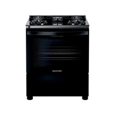 Imagem de Fogão Brastemp 5 Bocas Preto com Turbo Chama com Mesa de Vidro - BFS5V