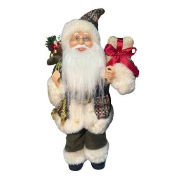 Imagem de Papai Noel Saco Presente Raquete Verde 35cm - Tuut