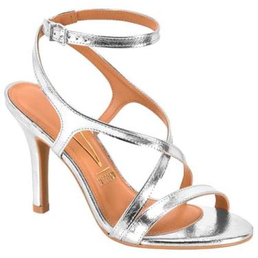 Imagem de Sandalia Vizzano Original Salto Alto Casual Feminino 1016, 37, Prata