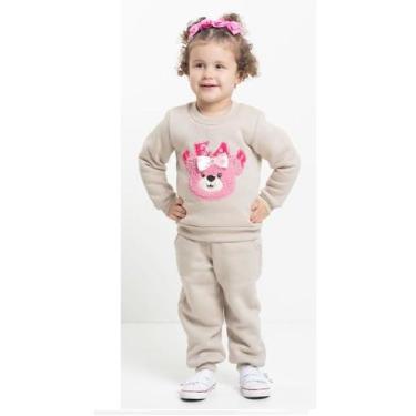Imagem de Conjunto Menina Moletom Bordado Forrado Inverno Lessa B8917 - Lessa Ki