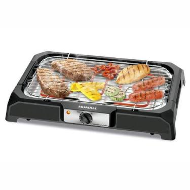 Imagem de Churrasqueira eletrica mondial 2000w - preta/inox, 220V
