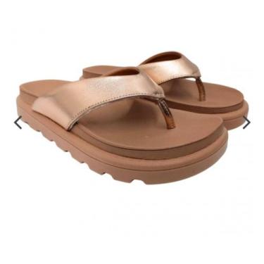Imagem de Papete Flatform Vizzano Pelica 6510.100, Ouro rosado metalizado, Nude,