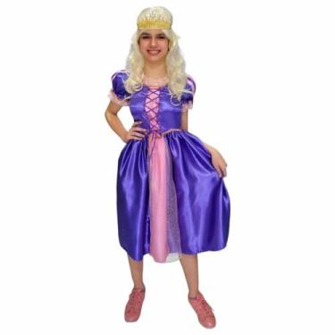 Imagem de Fantasia Rapunzel Luxo Feminina Infantil - Genérico, M