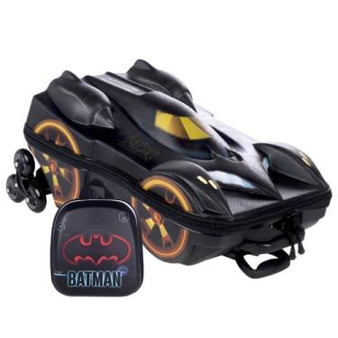 Imagem de Kit Mochila 3D Batman Beware com Lancheira Impermeável - Diplomata, Ma