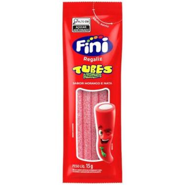 Imagem de Doce Tubes Morango Azedinho 15G. DP.C/12 - Fini