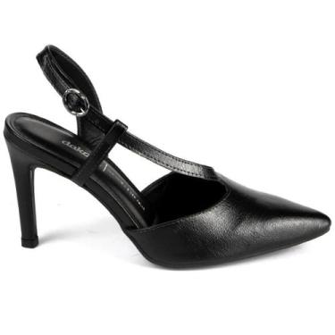 Imagem de Sapato Scarpin SlingBack Dakota de Salto Alto Preto D0153, Preto, 37