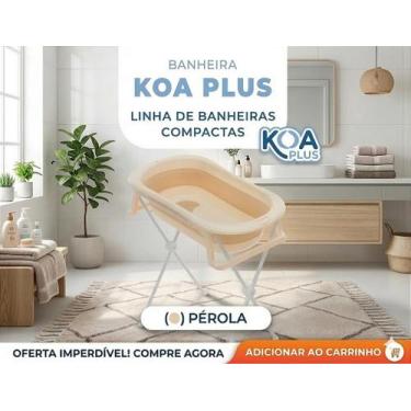 Imagem de BANHEIRA GALZERANO DOBRÁVEL COM SUPORTE KOA - Silicone Térmico, Pérola