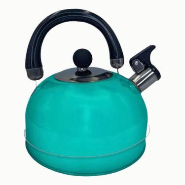 Imagem de Chaleira Com Apito Aço Inox 2 Litros Tampa E Alça Térmica Chimarrão Ch