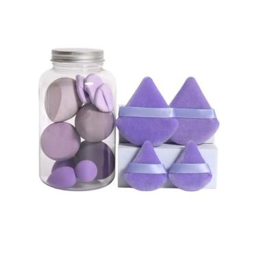 Imagem de Esponja de Maquiagem Kit 14 peças Multiuso Colors - Qiudi Beauty, Roxo