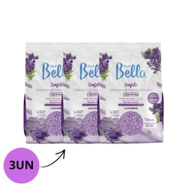 Imagem de Kit Depil Bella Cera Confete Lavanda 1kg 3/Un