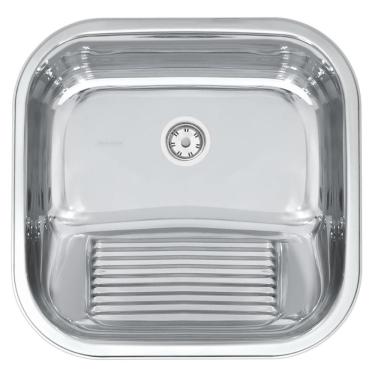 Imagem de Tanque Hera 25L de Sobrepor Aço Inox Polido com Válvula Inox Tramontina 40CM