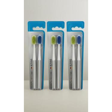 Imagem de Kit 6 Escovas Dentais 5700 Cerdas Extra Macias - Congratulations Store