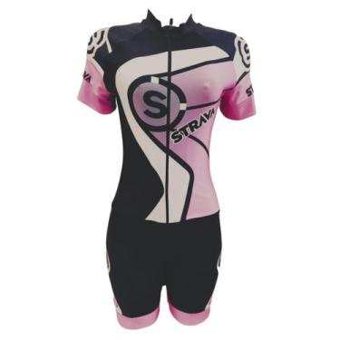 Imagem de Macaquinho strava preto/branco/rosa - 2021 - Strava Brasil, Preto, Bra