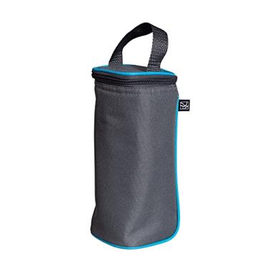 Imagem de J.L. Childress 0200GT Cooler de leite materno e bolsa para mamadeira de bebê, isolamento e à prova de vazamento, pacote de gelo incluído, garrafa única, cinza/azul-petróleo