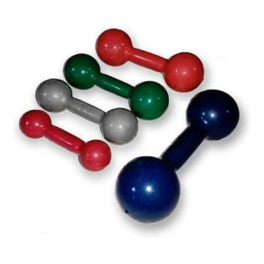 Imagem de Kit De Halteres Emborrachados Pares De 1,2,3,4 E 5kg