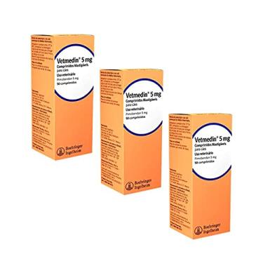 Imagem de Kit 3 Vetmedin Mastigável Para Cães 5mg C/ 50 Comprimidos