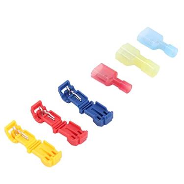 Imagem de Conjunto de conectores elétricos T Tap Terminais de crimpagem de emenda rápida Nylon totalmente isolados terminais machos Spade Kit de sortimento para automotivo