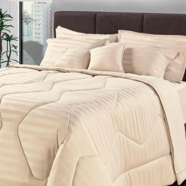 Imagem de Edredom 300 Fios 100% Algodão Premium Casal Adamascado 220x200 - BF Colchões