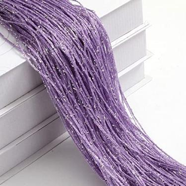 Imagem de 1 peça Glitter Cortina Porta Cortina Miçangas Divisores de Sala Fringe Fringe Tecido Poliéster Painel de Janela 1x2m DIY Decoração de Casa, Violeta