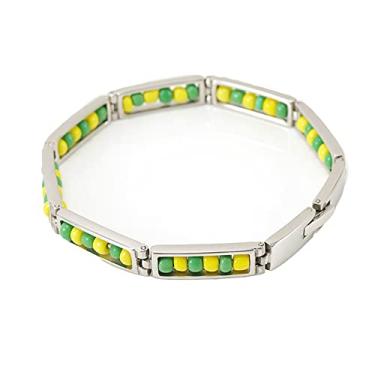 Imagem de Pulseiras de moda europeias e americanas MAXBROTHERS, pulseiras de aço inoxidável para mulheres, ouro 18k aço titânio, pulseiras femininas de ouro (prata)
