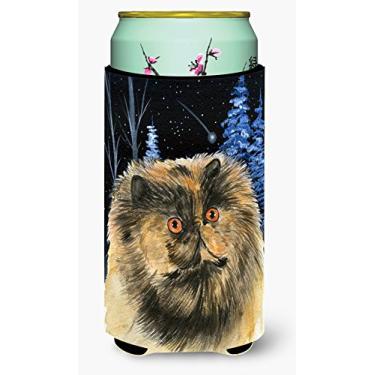 Imagem de Caroline's Treasures SS8408TBC Starry Night Cat - Persian Tall Boy Beverage Isolador isolante para bebidas, abraçadeira, para meninos altos, multicolorido