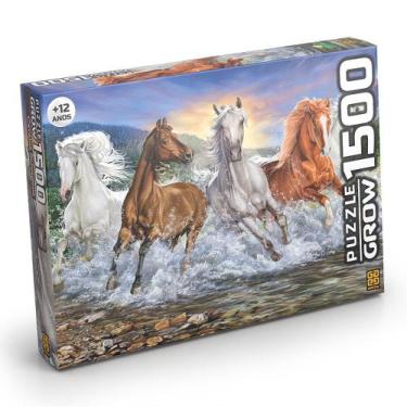 Imagem de Puzzle 1500 Peças Cavalos Selvagens - Grow