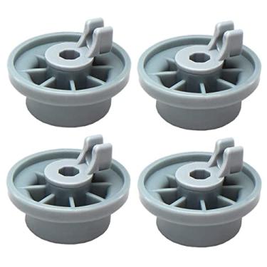 Imagem de Pacote com 4 peças de substituição para roda inferior da lava-louças 165314, compatível com máquinas de lavar louça Bosch, Kenmore e Neff & Siemens, substitui 00165314 00420198 420198 4232 AH3439123 EA3439123 PS3439123 PS3 PS3 86970 67 cm