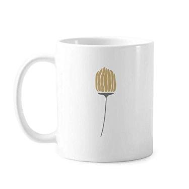 Imagem de Bud Abstrata Plantas Arte Padrão Caneca Cerâmica Café Porcelana Utensílios de Mesa