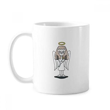 Imagem de Caneca Angel Bastet Wing Halo Star cerâmica café porcelana xícara louça