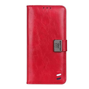 Imagem de BoerHang Capa para Samsung Galaxy S30 Pro, capa de couro tipo carteira flip com compartimento para cartão, couro PU premium, capa de telefone com suporte para Samsung Galaxy S30 Pro (vermelha)