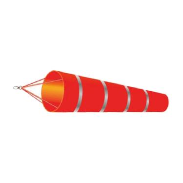 Imagem de predolo Bolsa de meia de medição de vento cinto refletivo pendurado impermeável Weathercock à prova de arranhões Grommet Windsock para fazenda ao ar livre, 60 cm