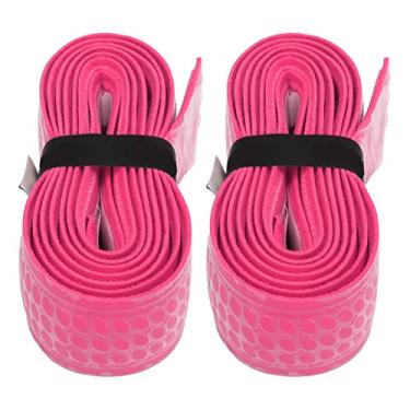 Imagem de Fita de Aperto de Raquete de Tênis, Overgrips de Raquete de Tênis Engrossado Absorção de Suor Absorção de Choque Fibra de Nitrogênio de Poliuretano 2 PCS para Exercício (Rosa)