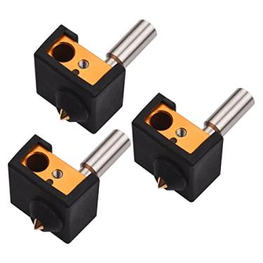 Imagem de LUGU Conjunto de garganta de extruso de bloco de aquecedor de meia de Hotend com bocal de 0,4 mm e capa proteto de pa peças atu zadas de impresso 3D CR 10/3