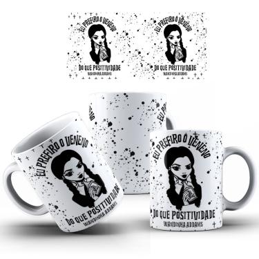 Imagem de Caneca Wandinha Addams Desenho Com Frase