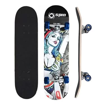 Imagem de Skate Semi-profissional Montado Skatetboard Spin Girl Abec 9