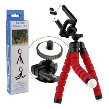 Imagem de Tripé Celular Portátil Mini Suporte Flexível Apoio Filmagem