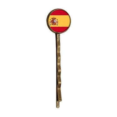 Imagem de Chapéu de metal retrô com bandeira nacional da Espanha Europa Country