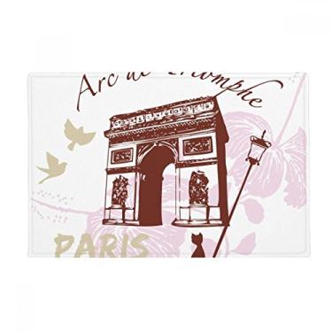 Imagem de DIYthinker Arco do Triunfo França Paris Tapete de chão antiderrapante para porta de banheiro