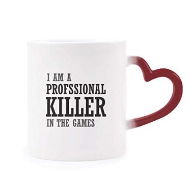 Imagem de Caneca Profesional Killer Games sensível ao calor Copo de grés que muda de cor vermelha