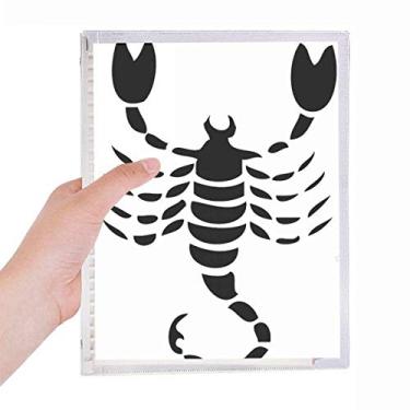 Imagem de Caderno Constellation Scorpio Signo do Zodíaco Folhas Soltas Diário Recarregável Papelaria