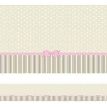 Imagem de Faixa Decorativa para Quarto de Menina Laço Rosa 5mx10cm