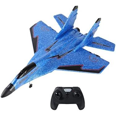 Imagem de Planador De Avião RC, Avião De Combate A Jato De Controle Remoto 2.4G Pronto Para Voar, Planador RC Fácil De Voar Para Crianças E Adultos Iniciantes Com Giroscópio De Equilíbrio,A,Pleasant63