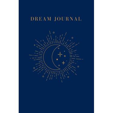 Imagem de Dream Journal: Simple Elegant Blue Stars and Moon Recording Dreams Interpretations Compact Blank Lined Notebook