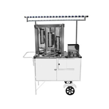 Imagem de Carrinho de Churrasco Grego com Toldo e Rodas Maciças Cefaz