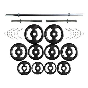 Imagem de Kit Completo para Fitness com Anilhas e Barras