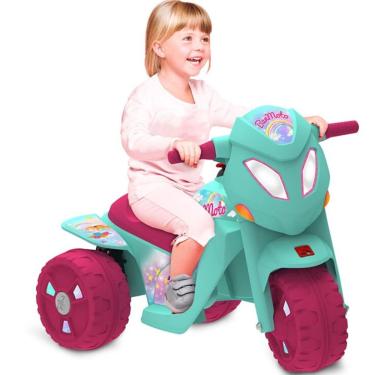 Moto Elétrica Infantil Bandeirante Gatinha Branca e Rosa 6V - Carrefour -  Carrefour