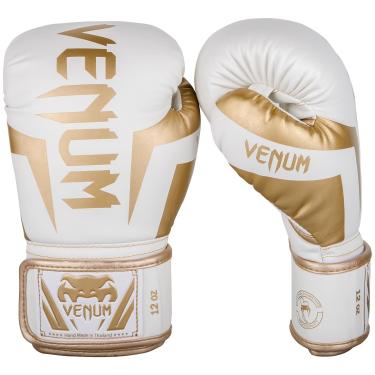 Imagem de Venum Luvas de boxe Elite - brancas/douradas