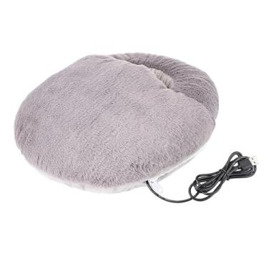 Imagem de Dynwave Aquecedor de pés elétrico aquecido USB almofada de aquecimento rápido flanela macia chinelos antiderrapantes para homens e mulheres