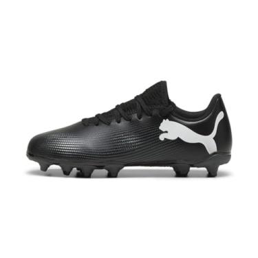Imagem de PUMA Chuteiras de futebol para meninos Future 7 Match NJR Firm GroundArtificial Ground Ground Firm Ground, Turf - Rosa, Puma Preto - PUMA branco, 15